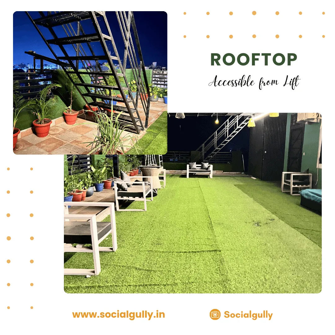 Homestay Rooftop Area - Panoramic Mountain Views and Relaxation Space near AIIMS